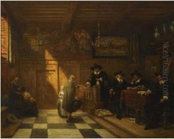 The Petition Oil Painting by Johannes Anthonie Balthasar Stroebel