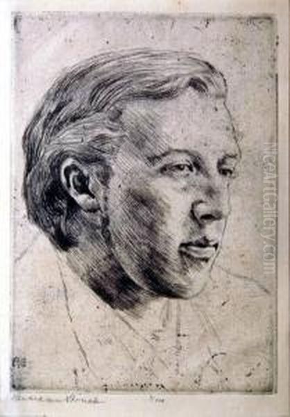 Portrait Of A Man Oil Painting by Herman G. Struck