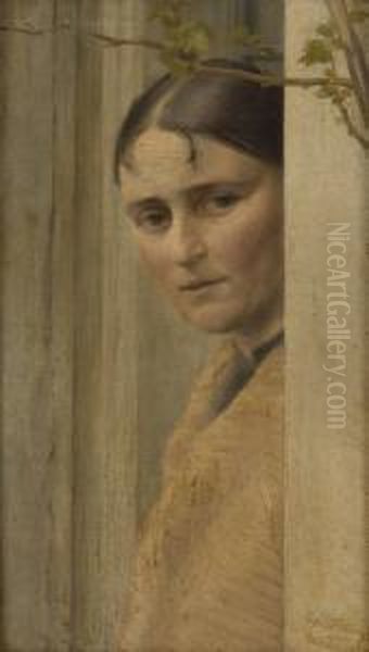 Jeune Femme Oil Painting by Alexandre Theodore Struys