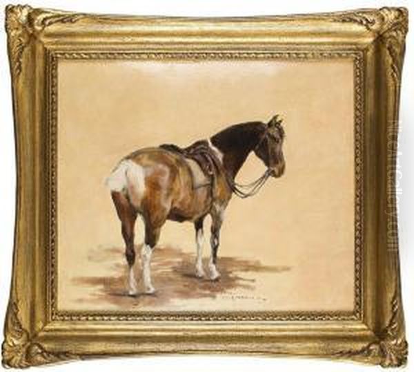 Kon Oil Painting by Tadeusz Styka