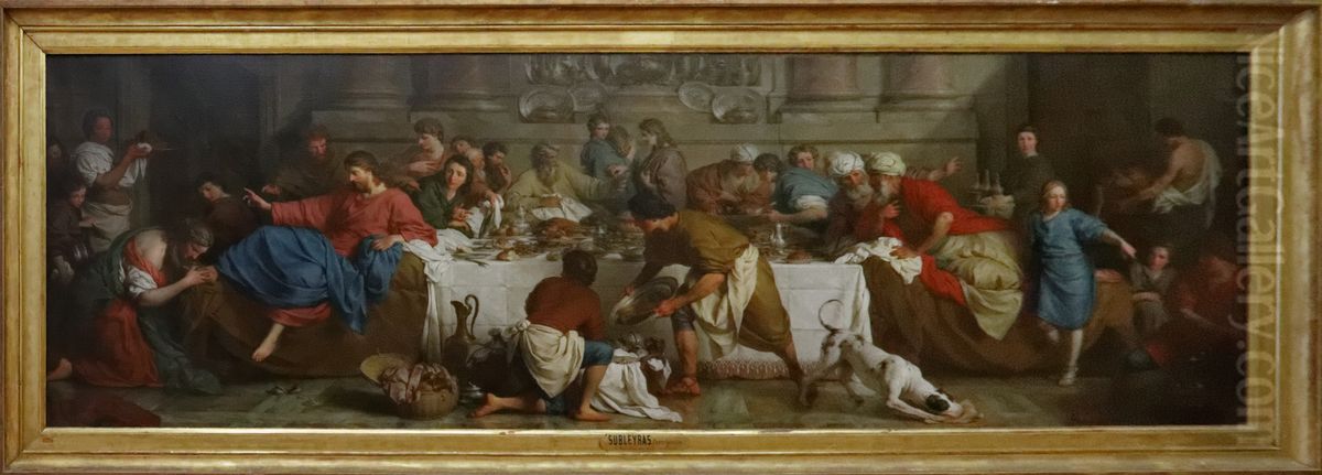 Le Repas Chez Simon Oil Painting by Pierre Subleyras