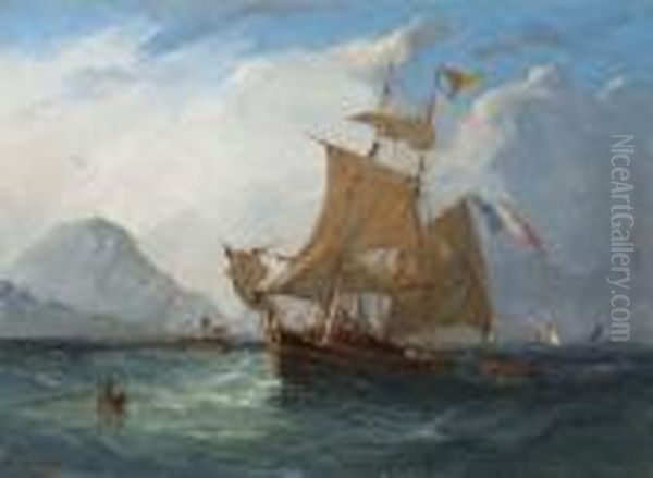 Navire En Mer Oil Painting by Joseph Suchet