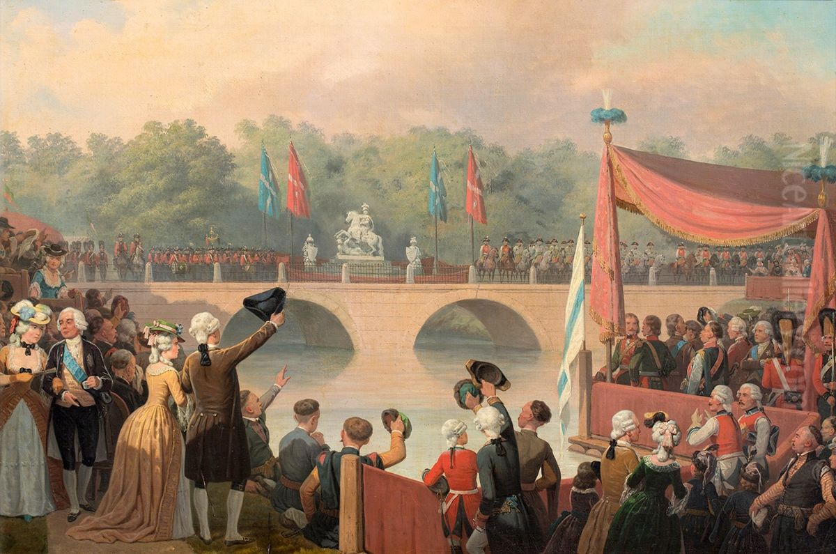 Odsloniecie Pomnika Jana Iii Sobieskiego W Lazienkach W Rocznice Wiktorii Wiedenskiej Oil Painting by January Suchodolski