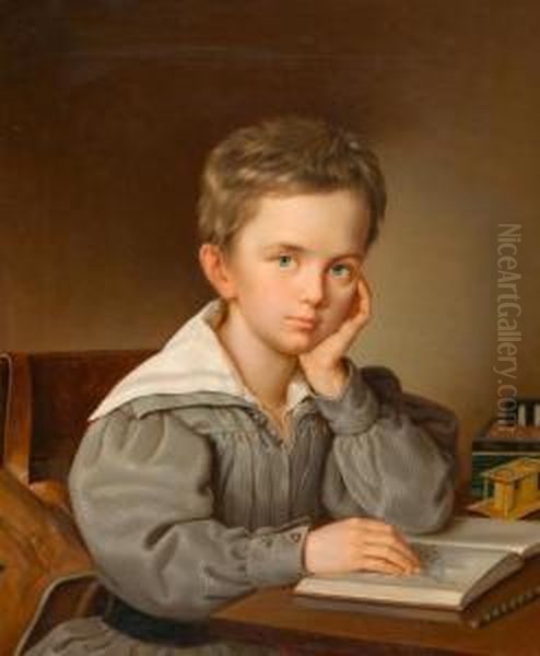 Knabenportrait. Oil Painting by David Sulzer