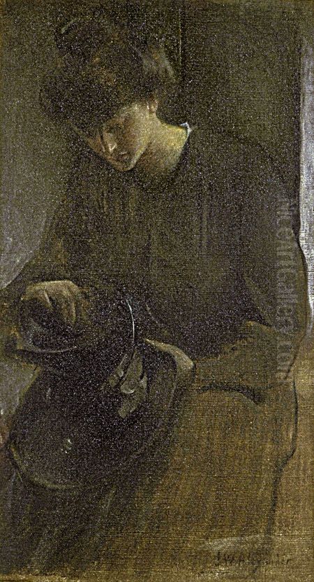A Toiler Oil Painting by John White Alexander