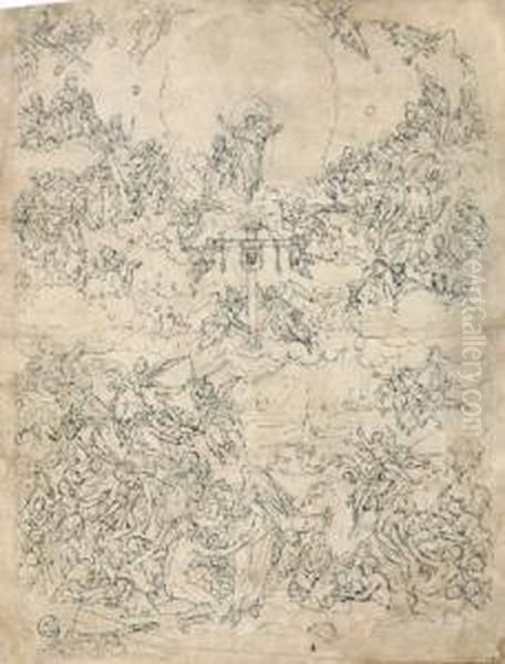 Cerchia/circle Giudizio Universale Oil Painting by Friedrich Sustris