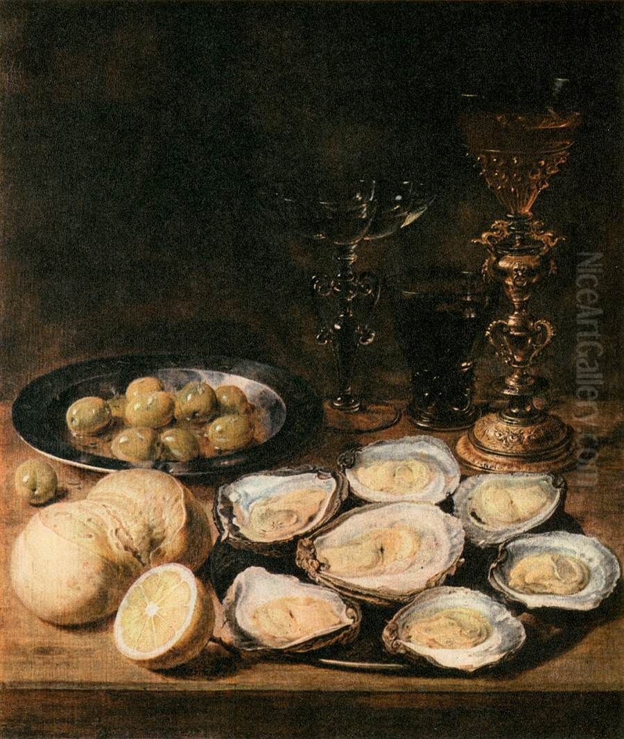 Still-Life with Oysters Oil Painting by Alexander Adriaenssen