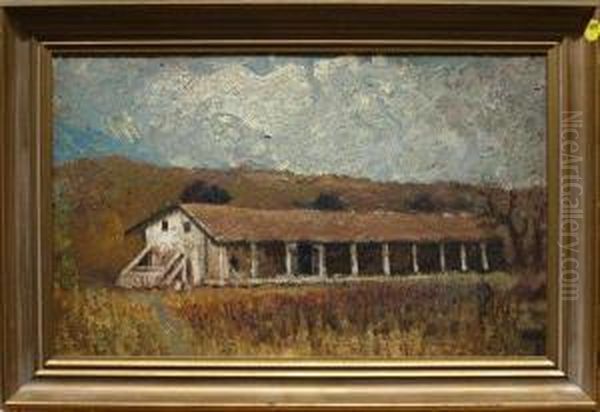 View Of A Stable Oil Painting by Henry S. Swasey