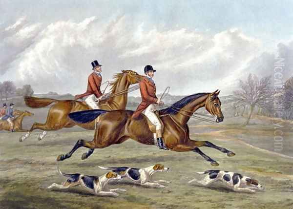 Full Cry, plate from 'The Right and The Wrong Sort', in Fores Hunting Sketches 1859 Oil Painting by Henry Thomas Alken