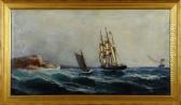 Marint Motiv Oil Painting by Christian Fredrik Swensson