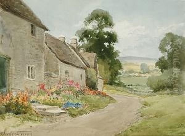A Rural Lane Oil Painting by John Sylvester