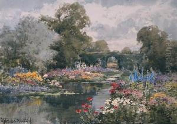 The Water Garden Oil Painting by John Sylvester