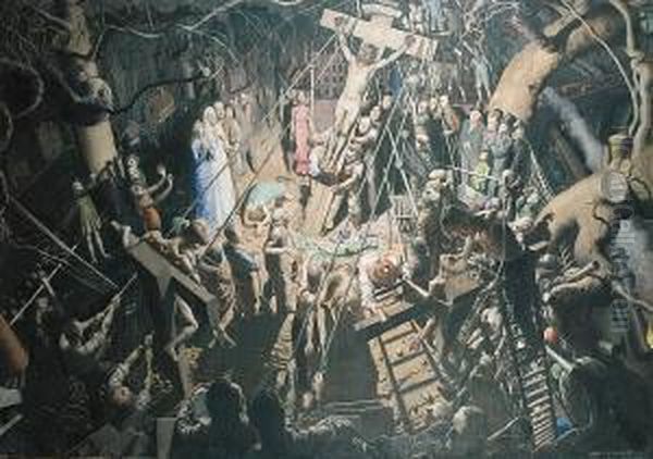 Were You There When They Crucified My Lord? Oil Painting by Mark Lancelot Symons