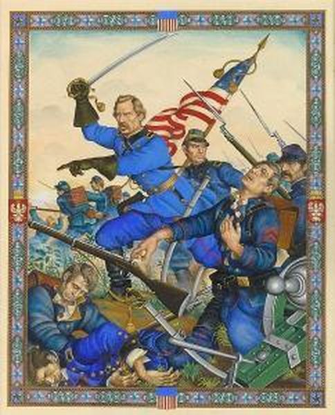 Wlodzimierz Krzyzanowski Oil Painting by Arthur Szyk