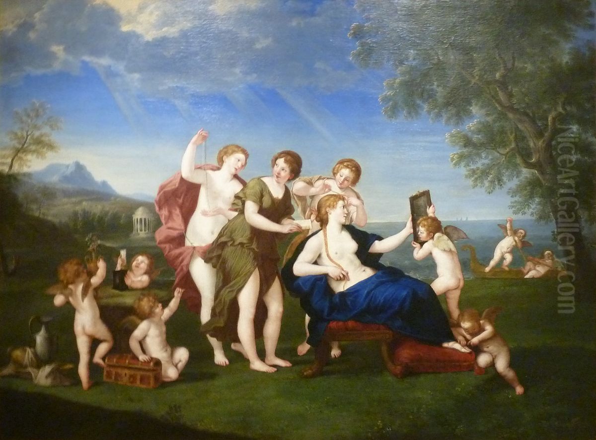 Toilet of Venus Oil Painting by Francesco Albani