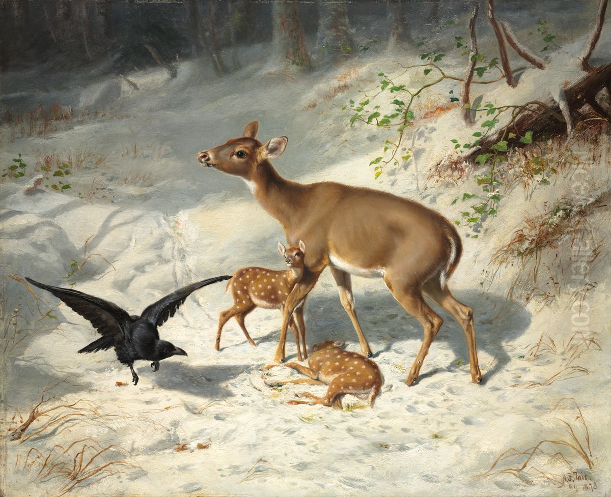 Maternal Solicitude Oil Painting by Arthur Fitzwilliam Tait