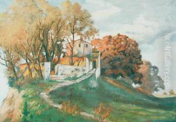 Pejzaz , 1911 R. Oil Painting by Jan Talaga