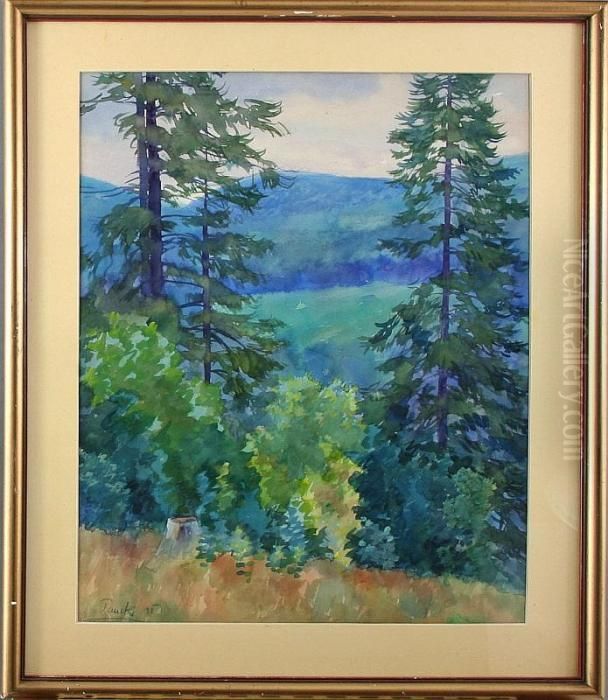 Waldlandschaft Oil Painting by Walter Tanck