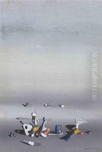 Sans Titre Oil Painting by Yves Tanguy