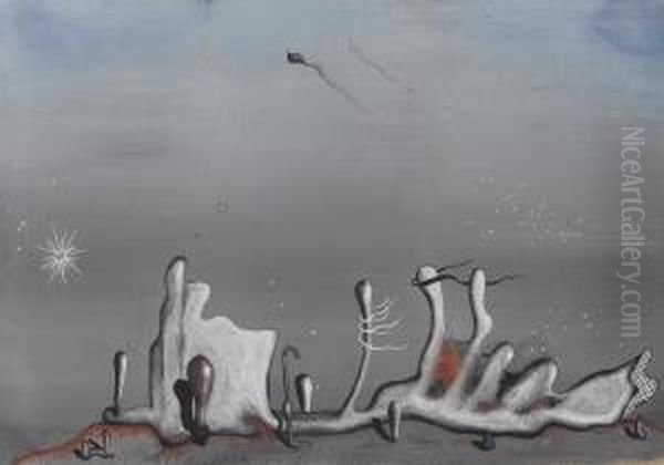 Aupres Des Sables Oil Painting by Yves Tanguy