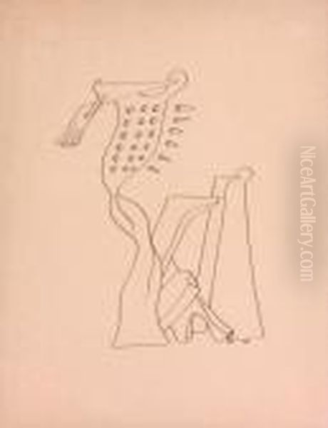 Composition Oil Painting by Yves Tanguy