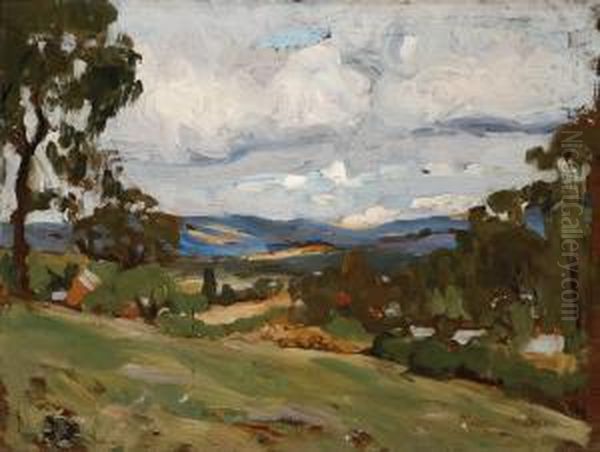 Landscape, Mount Eliza Oil Painting by Violet H. Evangeline Teague