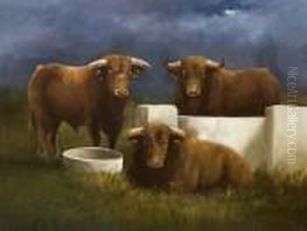 Toros Oil Painting by Jose Joaquin Tejada