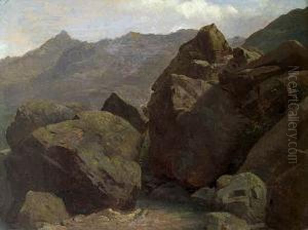 Tatry, Polowa Xix W. Oil Painting by Franciszek Tepa (Teppa)