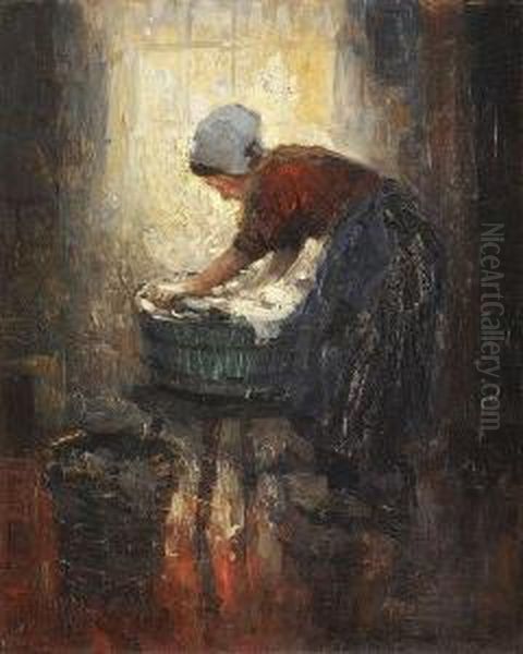 Lavandiere Oil Painting by Kees Terlouw