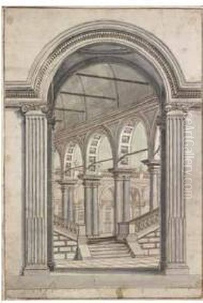 Studio Di Scenografia Oil Painting by Mauro Antonio Tesi