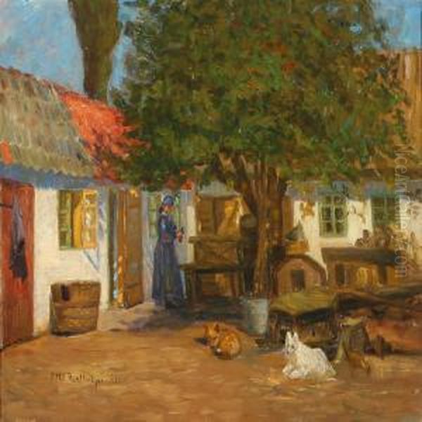 Farm Exterior Oil Painting by Ella Thalbitzer