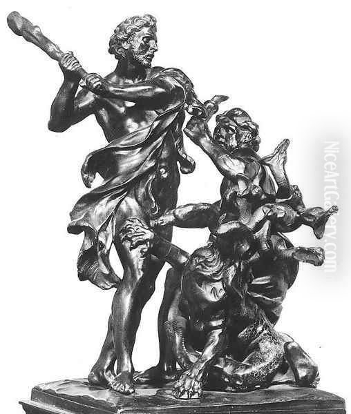 Heracles and the Hydra Oil Painting by Alessandro Algardi