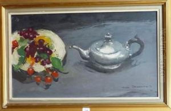 La Theiere D'etain Oil Painting by Jean Baptiste Thevenet