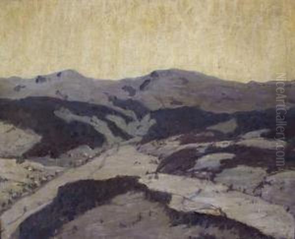 Winterabend Im Riesengebirge Oil Painting by Otto Thiele