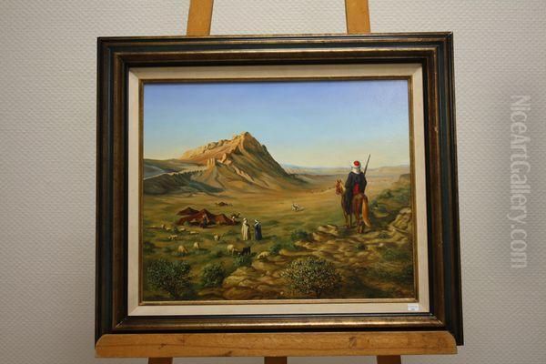 Orientaliste Oil Painting by Thomas, of Pall Mall Butler