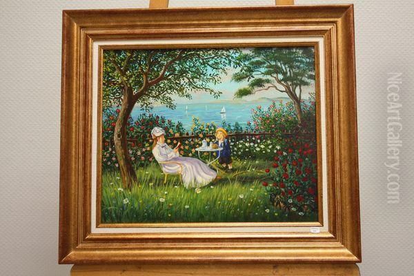 Detente Oil Painting by Thomas, of Pall Mall Butler