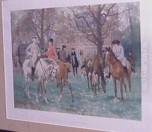 The Meet In Old Virginia Oil Painting by Thure Thulstrup