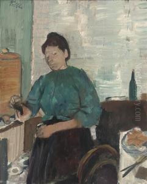 Cafe Bar Oil Painting by Geoffrey Tibble