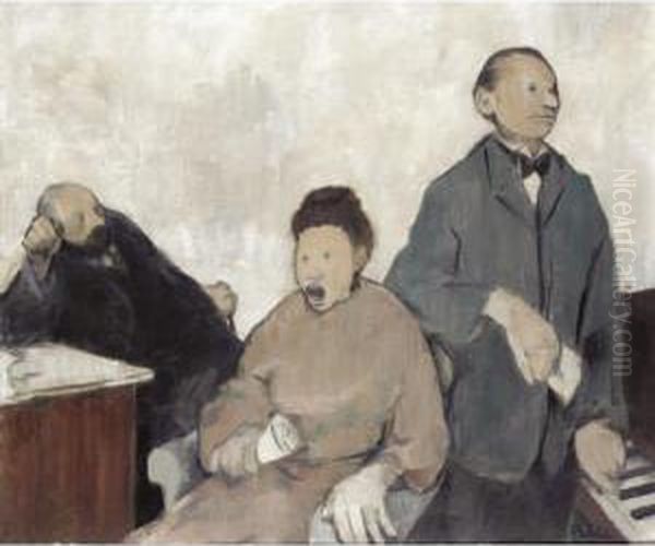 Audition Oil Painting by Geoffrey Tibble