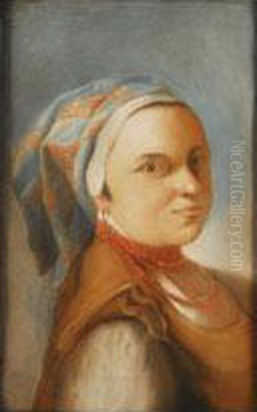 Campesina Oil Painting by Lorenzo Tiepolo