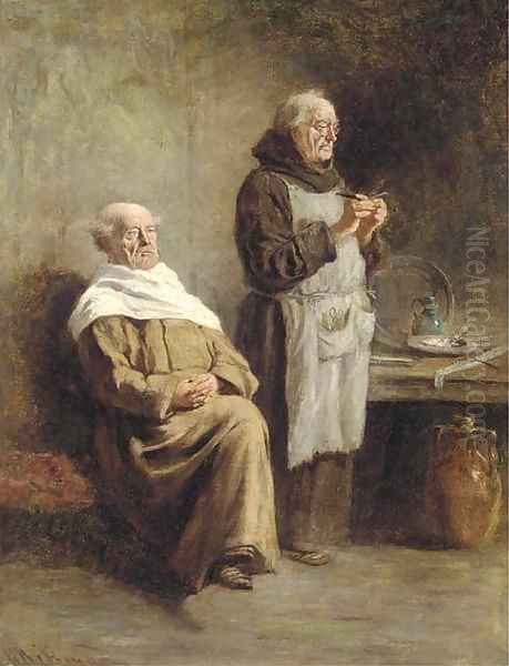 A clean shave Oil Painting by William Aikman