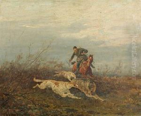 Drawing In On The Prey Oil Painting by Efim Tikhmenev