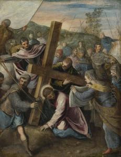 Christ On The Way To Calvary Oil Painting by Jacopo Tintoretto (Robusti)