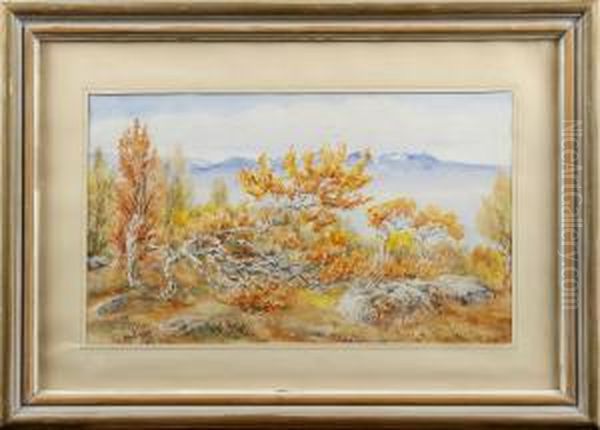 Hostlandskap Oil Painting by Karl Tiren