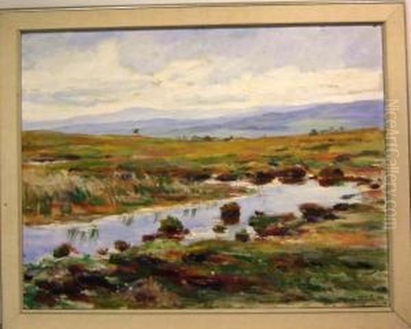 Landskap. Oil Painting by Stina Tiren