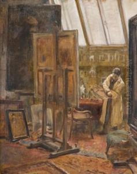 L'atelier Du Peintre Oil Painting by Victor Tischler