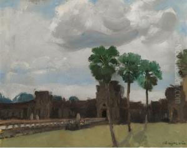 Angkor Temple Oil Painting by To Ngoc Van