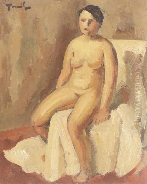Studiu Pentru Nud Oil Painting by Nicolae Tonitza