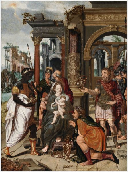 The Adoration of the Magi Oil Painting by Pieter Coecke Van Aelst
