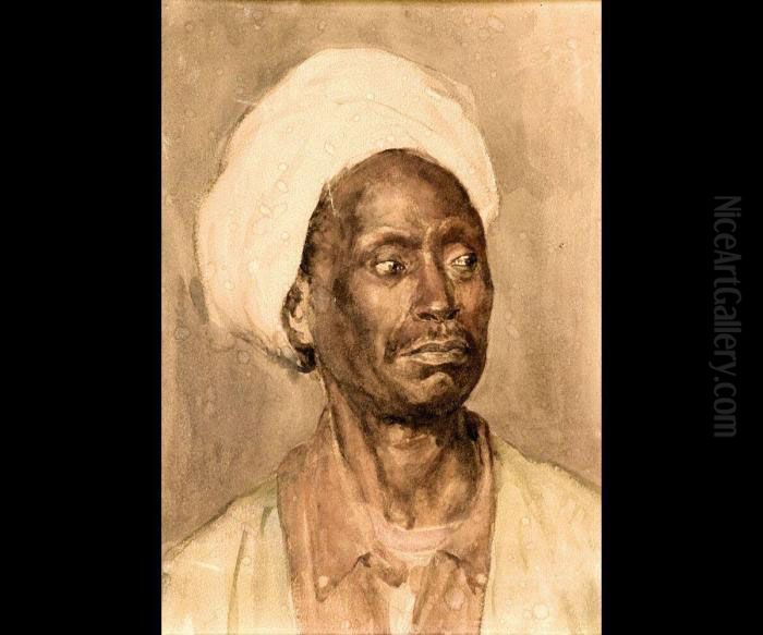 Turbanos Ferfi Oil Painting by Gyula Tornai